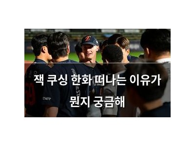 잭 쿠싱 한화 떠나는 이유가 뭔지 궁금해