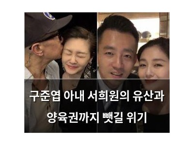 구준엽 아내 서희원의 유산과 양육권까지 뺏길 위기