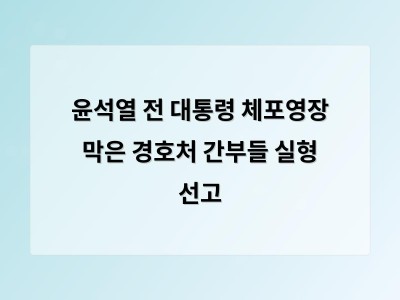 윤석열 전 대통령 경호처 간부들 실형 선고로 공직자 의무 위반 논란 확대