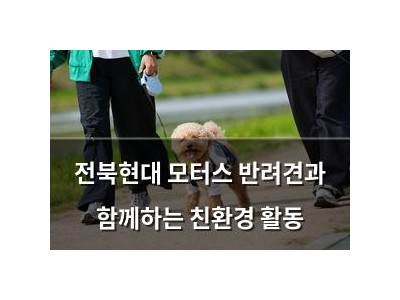 전북현대 모터스 반려견과 함께하는 친환경 활동