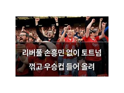리버풀 손흥민 없이 토트넘 꺾고 우승컵 들어 올려