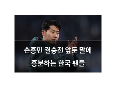 손흥민 결승전 앞둔 말에 흥분하는 한국 팬들