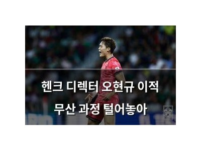헨크 디렉터 오현규 이적 무산 과정 털어놓아