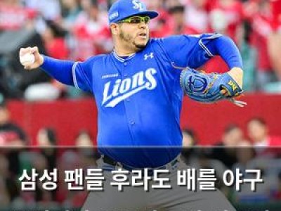 삼성 팬들 후라도 배를 야구 주머니라 부르며 농담 터뜨려