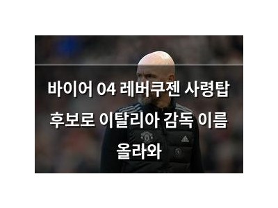 바이어 04 레버쿠젠 사령탑 후보로 이탈리아 감독 이름 올라와