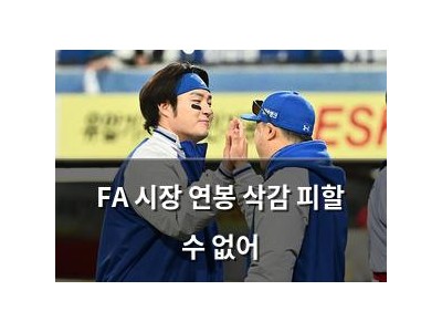 FA 시장 연봉 삭감 피할 수 없어