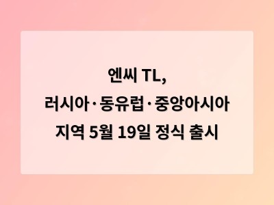 엔씨 TL, 러시아·동유럽·중앙아시아 지역 5월 19일 정식 출시 - 홈페이지제작