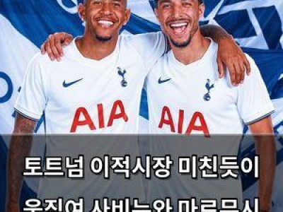토트넘 이적시장 미친듯이 움직여 사비뉴와 마르무시 동시 영입 노리는 듯